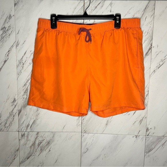 BUNDLE of 2 Primark Cedarwood State Orange and Black Swim Trunk Shorts SZ L - Picture 5 of 8